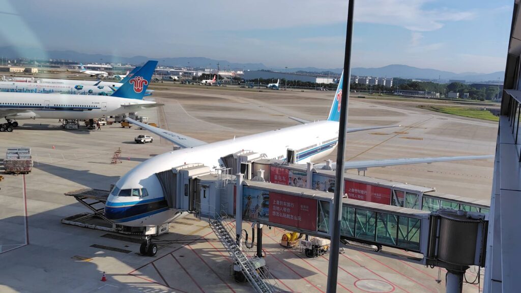 中国南方航空の機体
ボーイング777型機
広州白雲空港